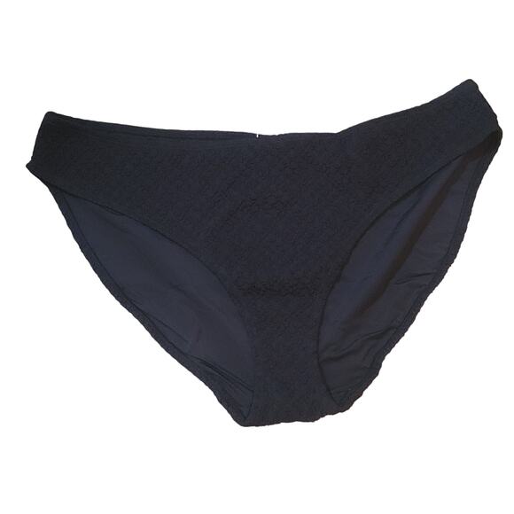 NWT Andie Swim Bikini Bottom Textured Black Size XL Retail $64 - Picture 1 of 6